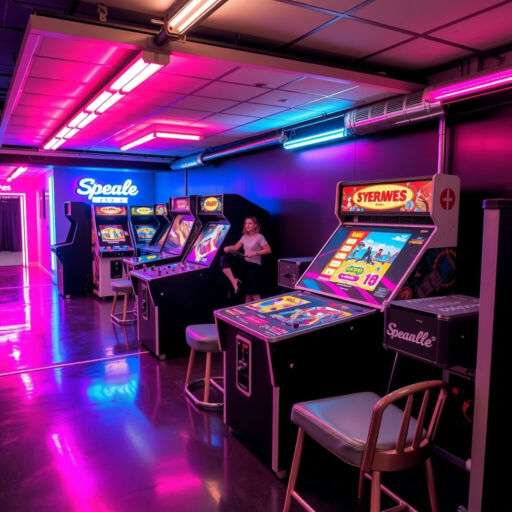 Neon arcade game