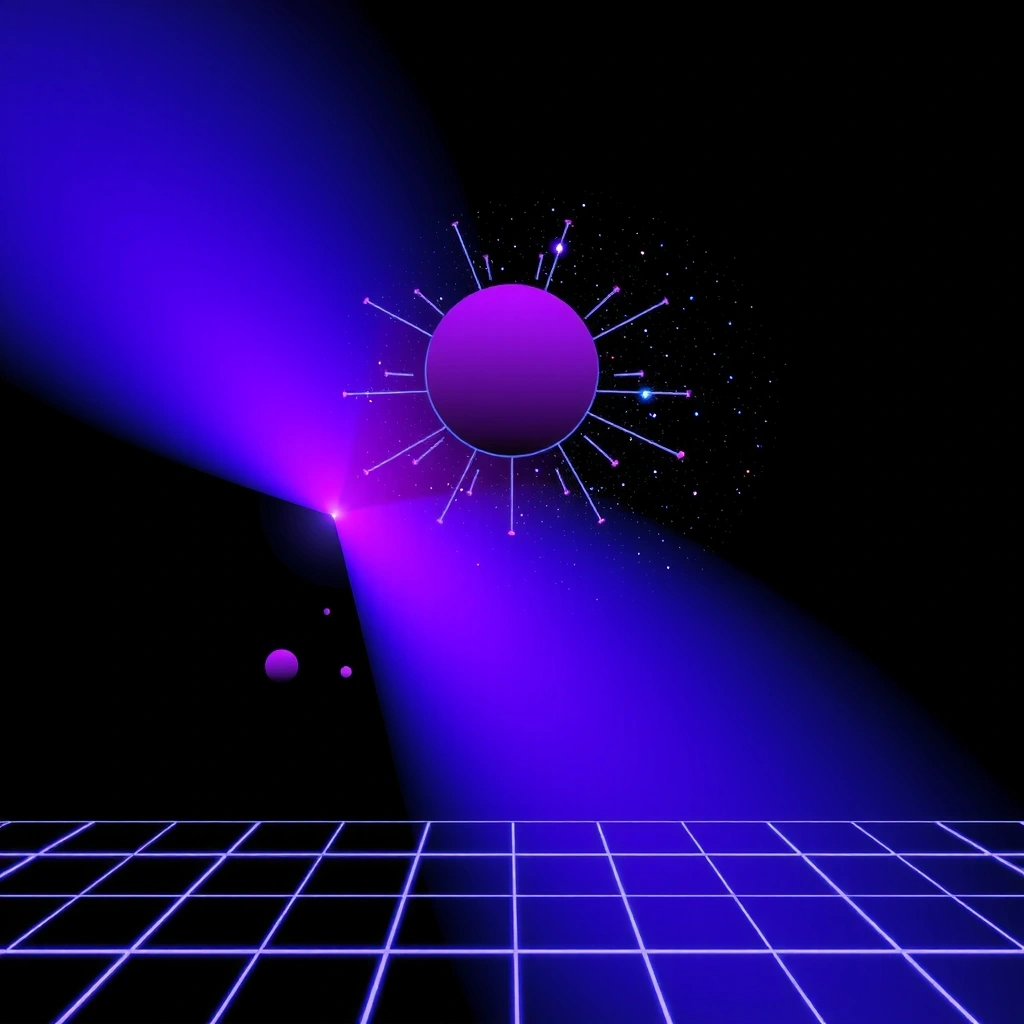 Fondo galáctico con elementos pixel art