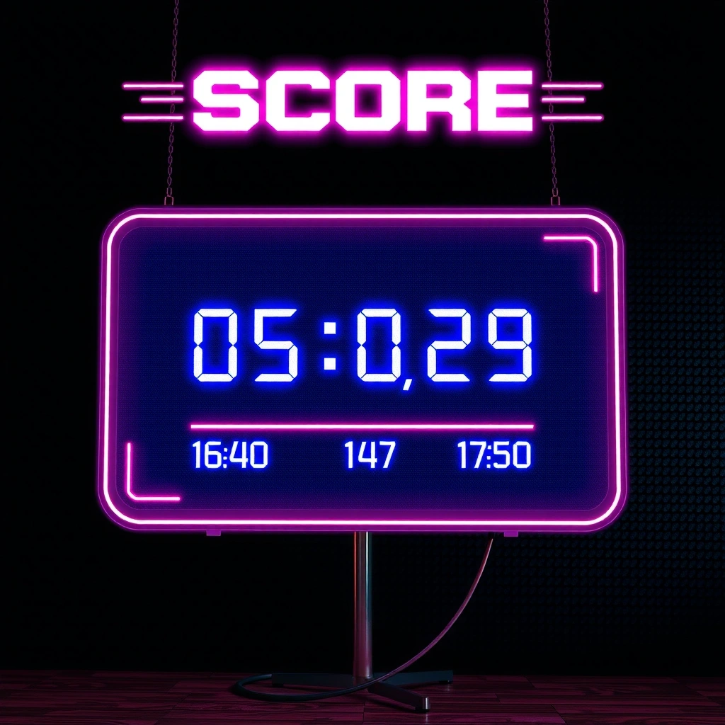 Screenshot arcade neón - score screen