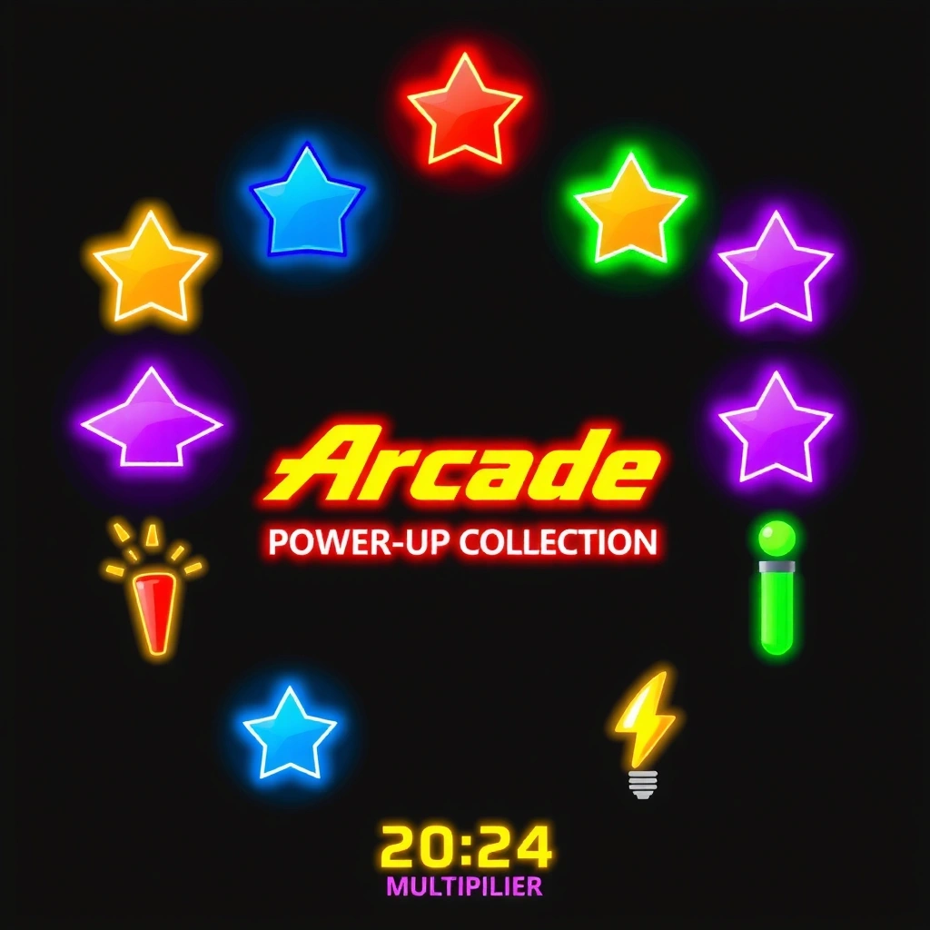 Screenshot arcade neón - power-ups