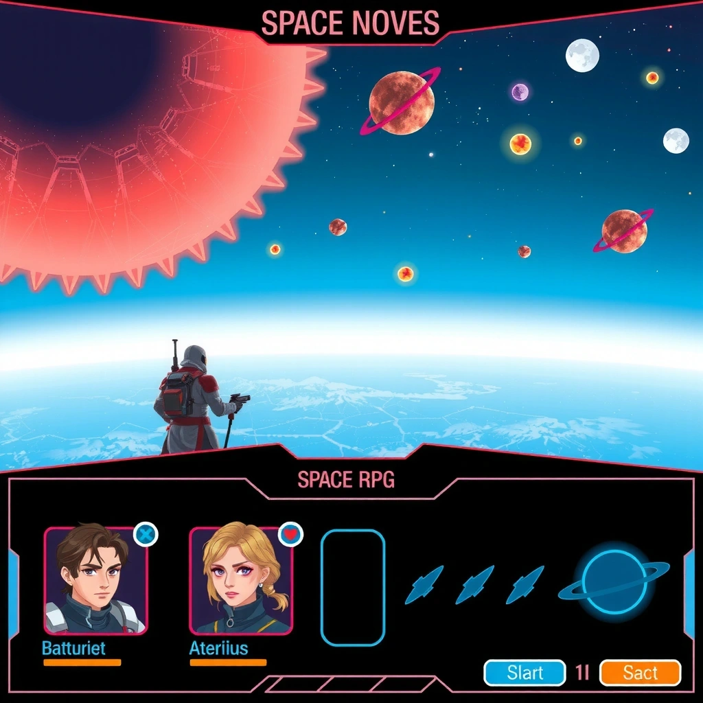 Screenshot RPG espacial - sistema de combate